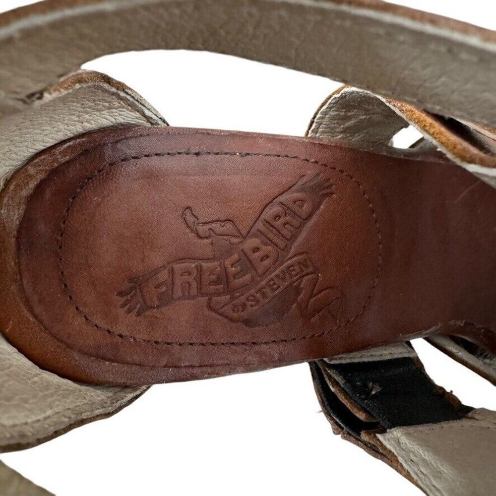 Freebird By Steven Womens Claw Brown Leather Heeled Sandel Sz 8 - Picture 3 of 11